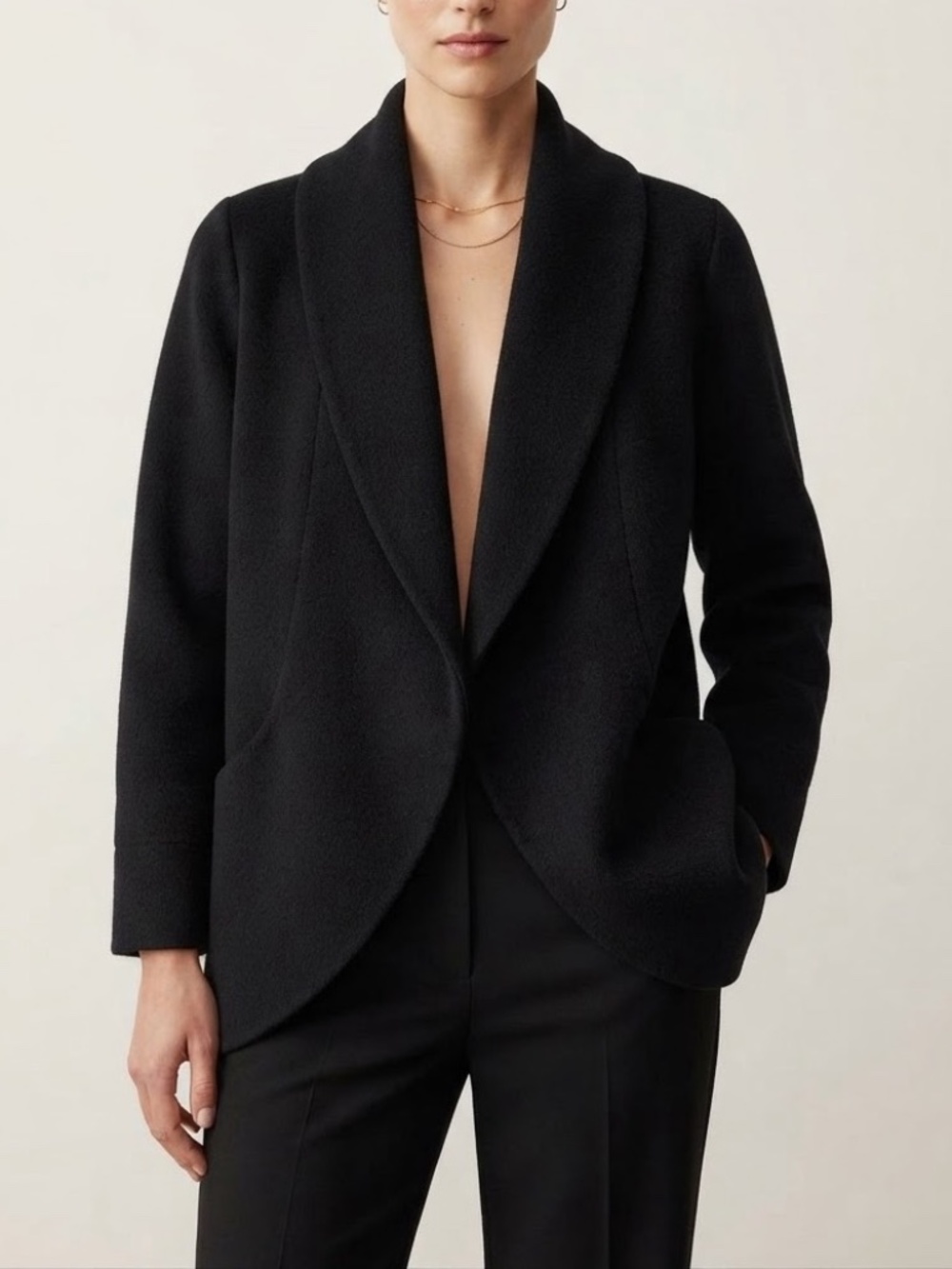 Aritzia Wilfred shawl collar black jacket, women’s 2